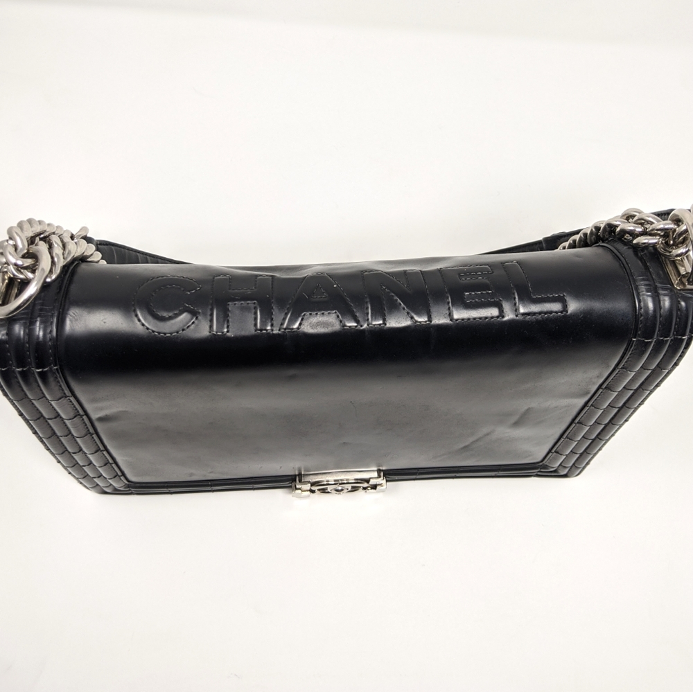 πHPπCHANEL Boy Black Flap Reverso Calfskin Bag - Picture 14 of 16